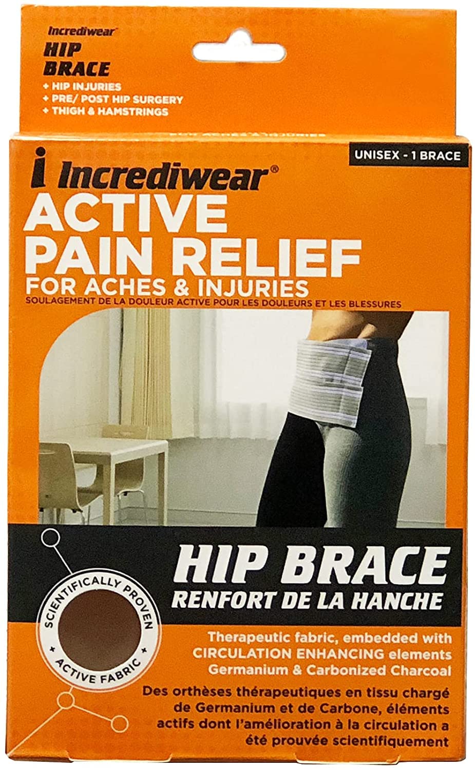 Incrediwear Hip Brace for Women & Men – Pain Relief & Injury Recovery Support, Reduces Swelling, Comfortable & Mobile Design (Right Leg, X-Large) – Ideal for Arthritis, Bursitis, Post-Surgery & Active Lifestyles
