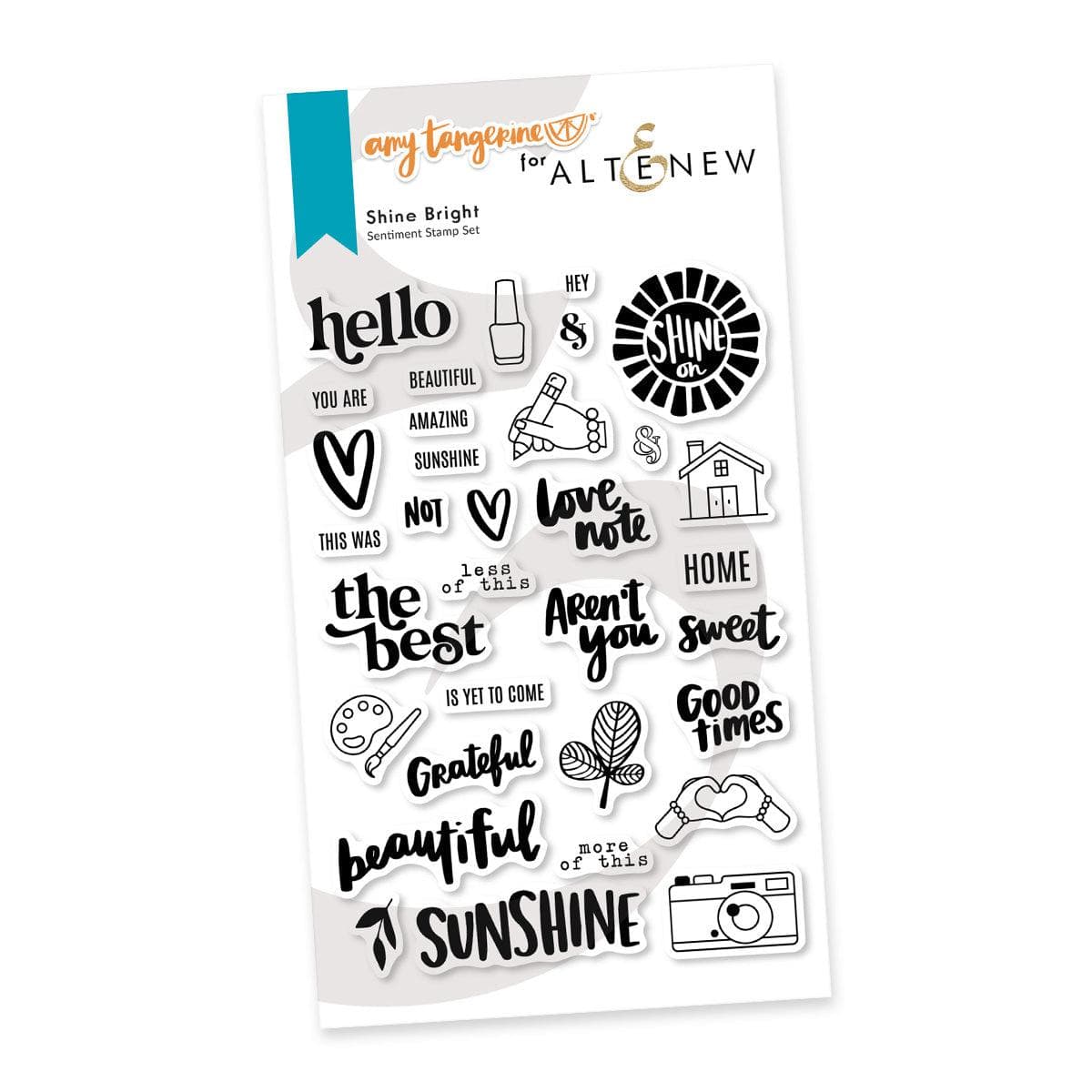 Shine Bright Stamp Set - DIY Scrapbooking & Card Making Stamps for Crafting, Journaling, and Handmade Greeting Cards - Perfect for Home Decor, Gift Wrapping, and Creative Projects