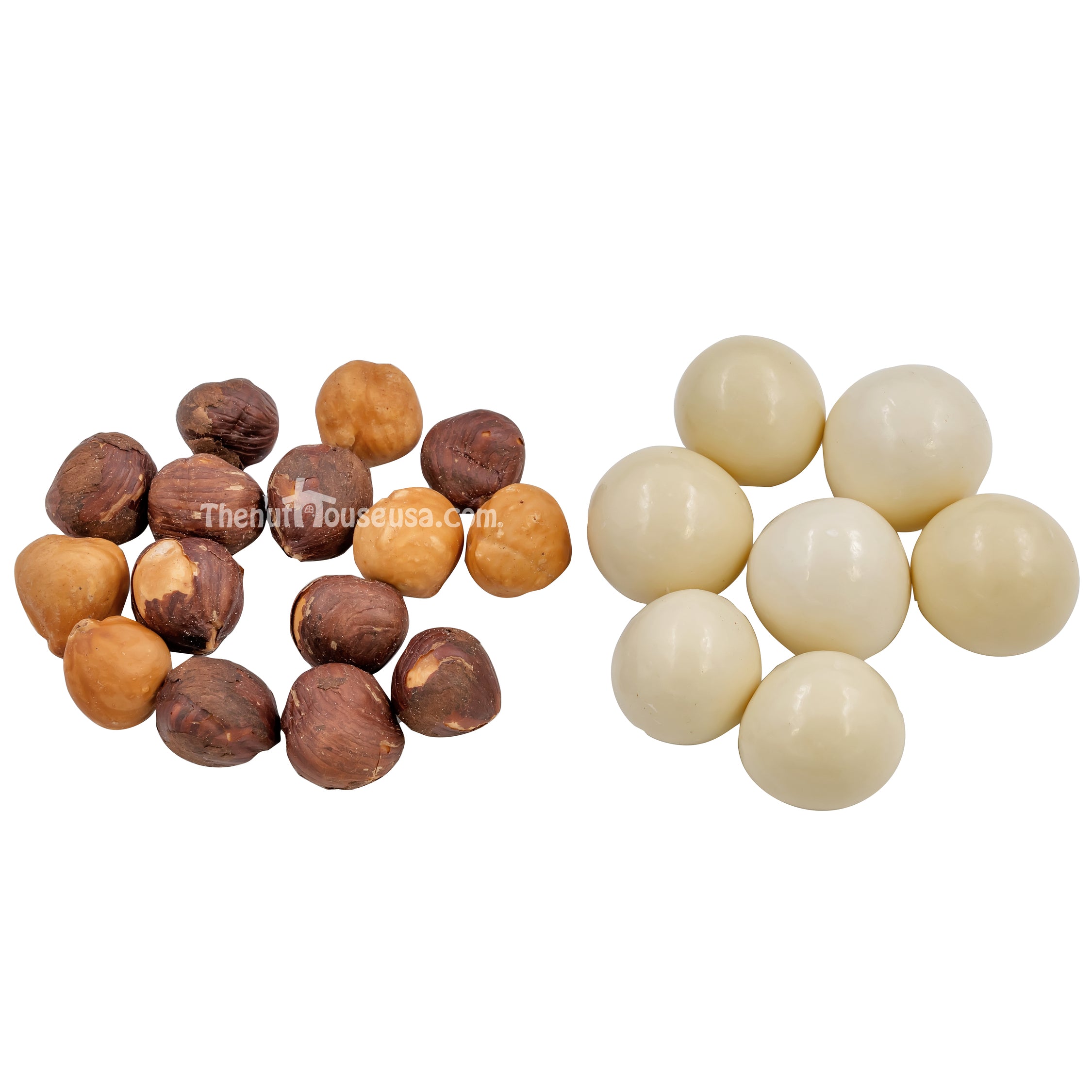 Premium White Chocolate Covered Hazelnuts - Gourmet Snack for Gifts, Parties & Dessert Toppings | Bulk Packed for Baking & Holiday Treats