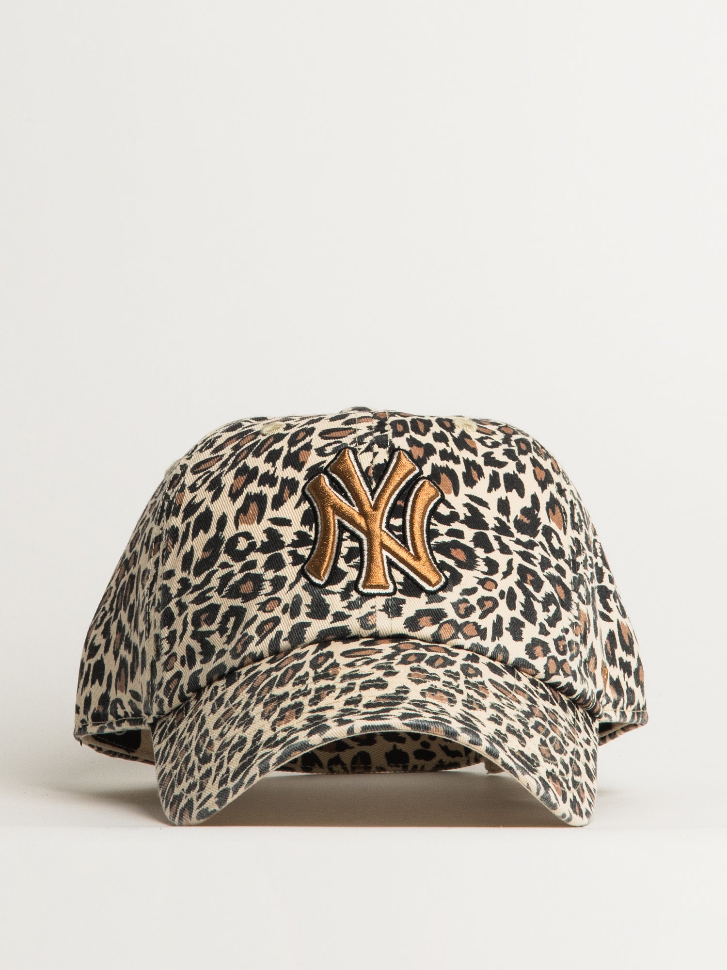 47 LISA LEOPARD CLEAN UP CAP New York Yankees Baseball Hat - Adjustable Snapback for Women & Men - Fashionable Leopard Print Design for Sports Fans, Streetwear & Casual Outfits