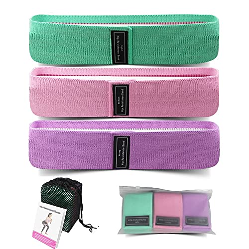 Premium K&KLACOSTA Elastic Resistance Bands Set for Women & Men - 3-Level Fitness Bands for Legs, Butt & Full Body Workout - Non-Slip Exercise Bands for Home Gym, Yoga, Pilates & Outdoor Training - Ideal Gift for Fitness Enthusiasts