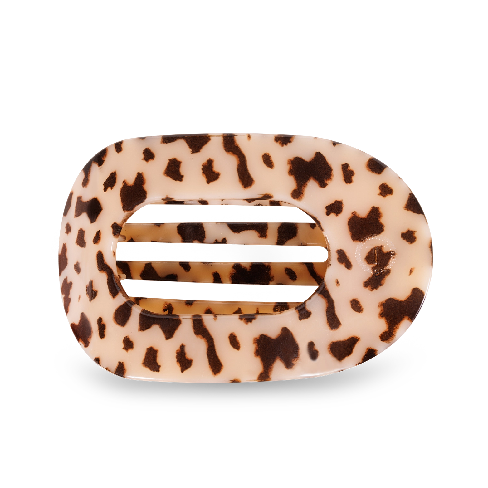 Blonde Tortoise Shell Large Flat Round Hair Clip - Perfect for Ponytails, Updos & Everyday Styling