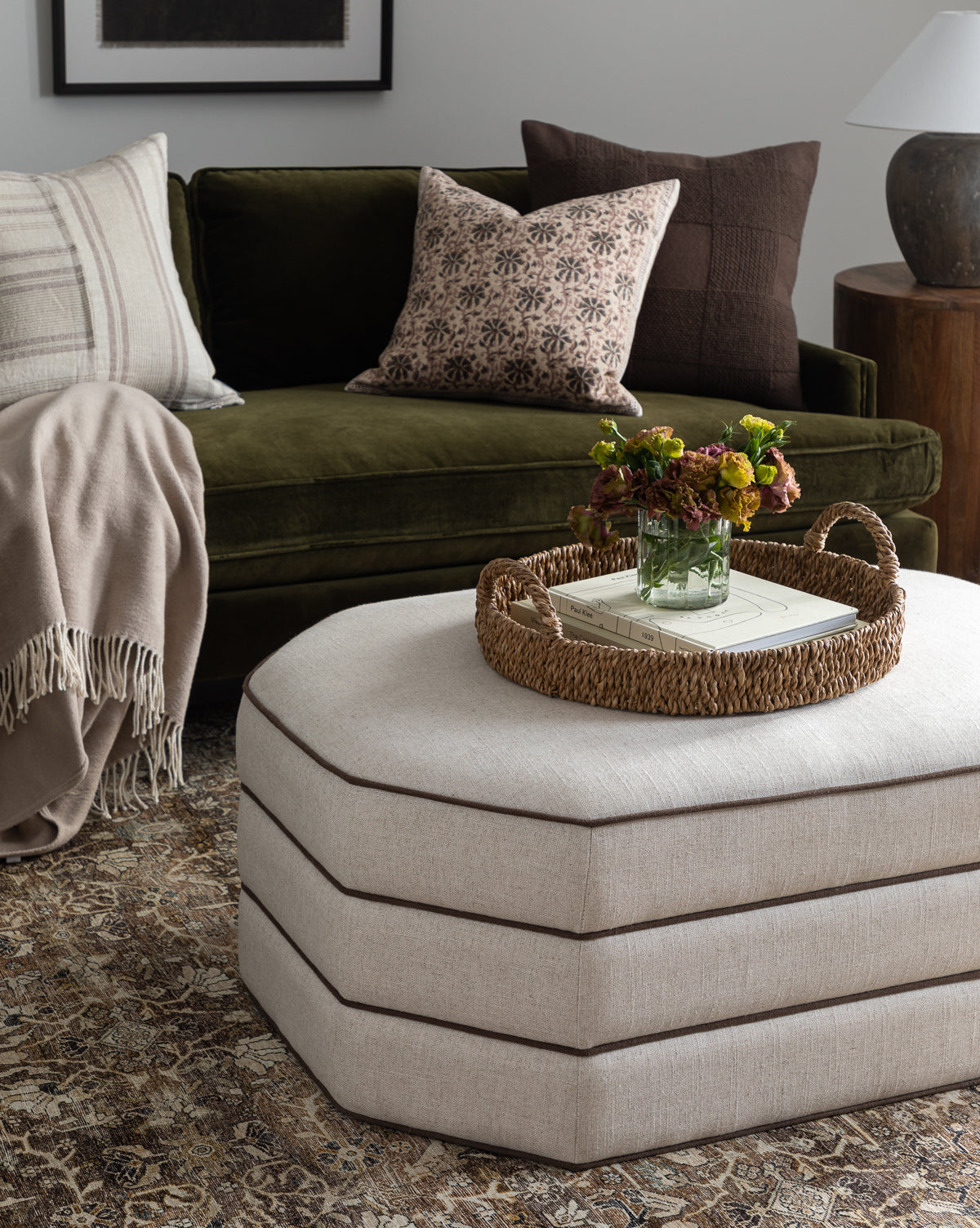 Rafferty Ottoman - Stylish and Comfortable Footrest, Storage Bench & Extra Seating for Living Room, Bedroom or Office - Perfect for Home Decor and Relaxation