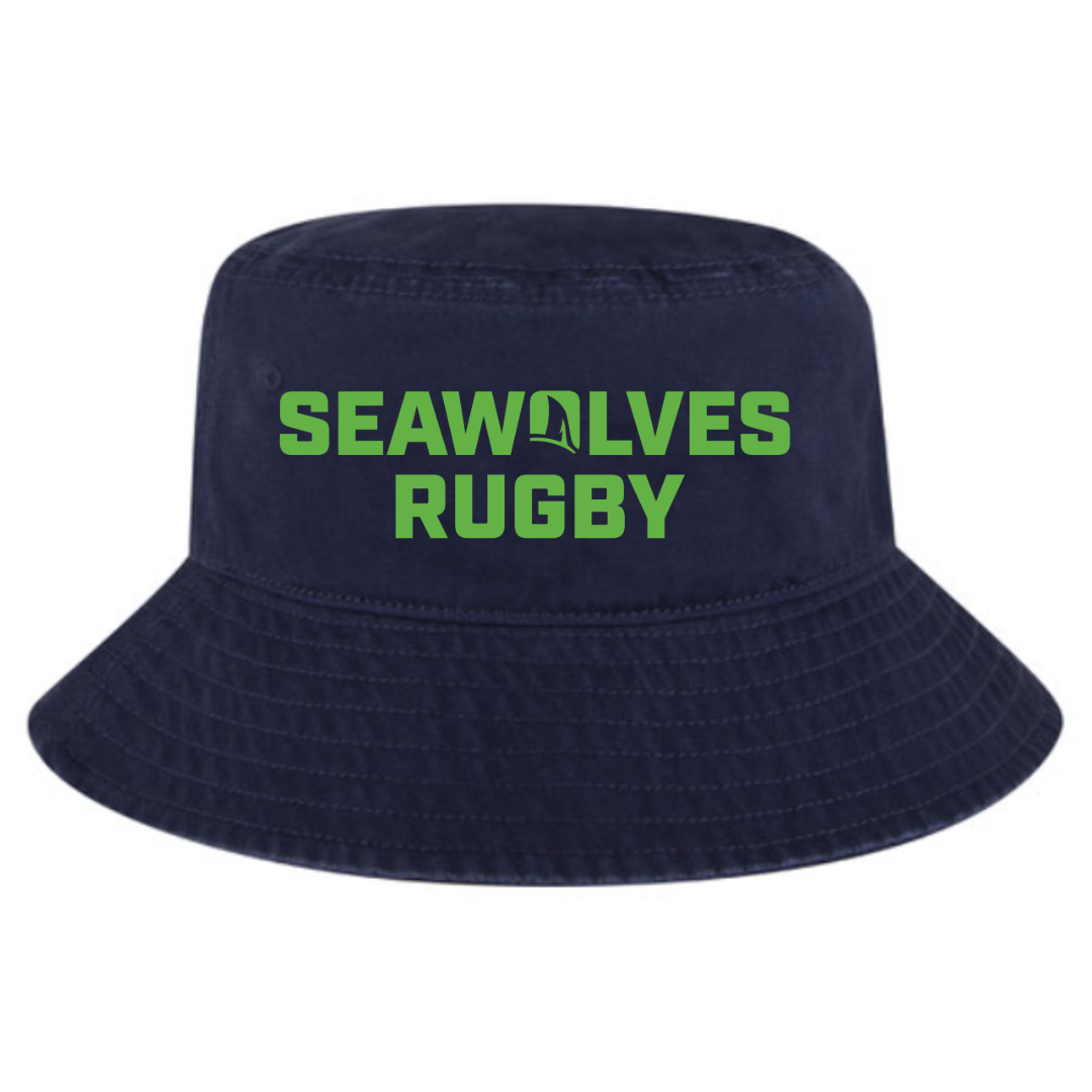 Seawolves Rugby Bucket Hat - Adjustable Cotton Sun Hat for Men & Women - Perfect for Rugby Games, Beach Outings & Outdoor Adventures