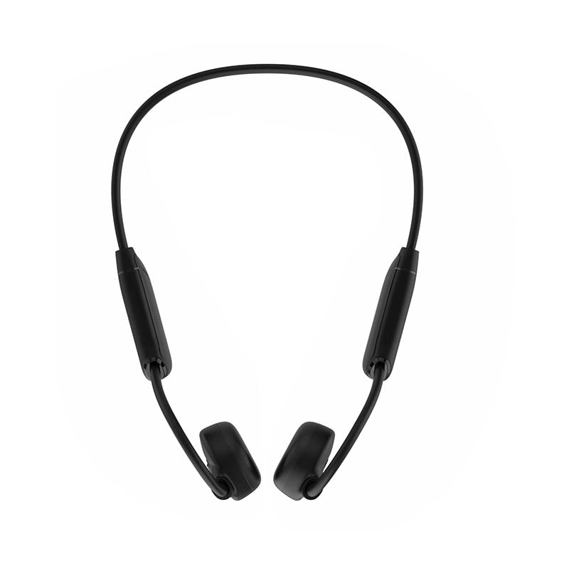 Bluetooth 5.3 Bone Conduction Headphones - Wireless Open Ear Headphones with Built-in Mic, IPX7 Waterproof & Sweatproof for Running, Cycling, Hiking, Gym, Climbing & Driving - Perfect for Outdoor Sports & Workout (Black)