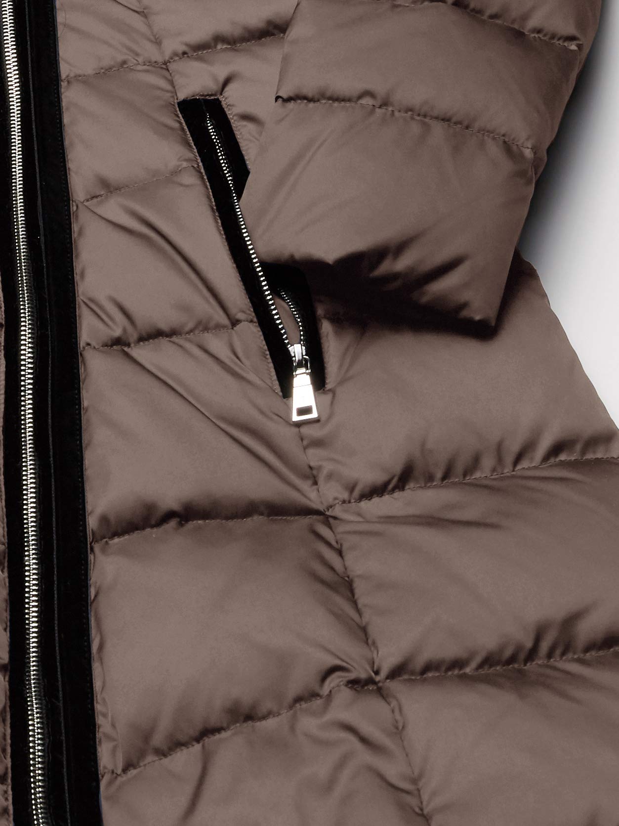 Tahari Women's Heavyweight Asymmetrical Puffer Coat - Winter Warm Down Jacket with Hood, Waterproof Windproof for Outdoor Activities, Snowboarding & Cold Weather Fashion