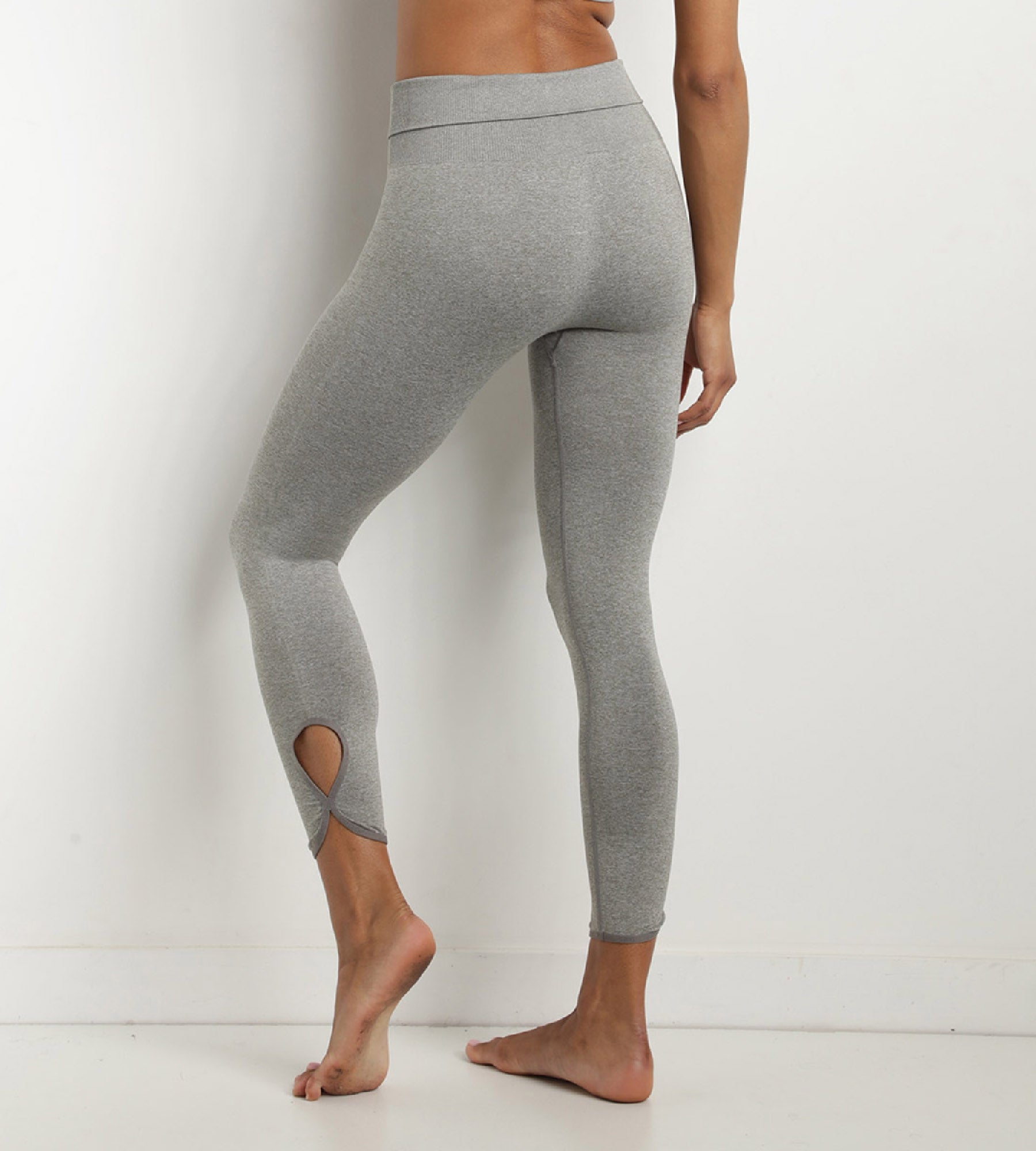 DIM Sport Women's Gray Leggings - High Waist Yoga Pants for Running, Workout & Gym - Comfortable Athletic Tights for Fitness & Lounge
