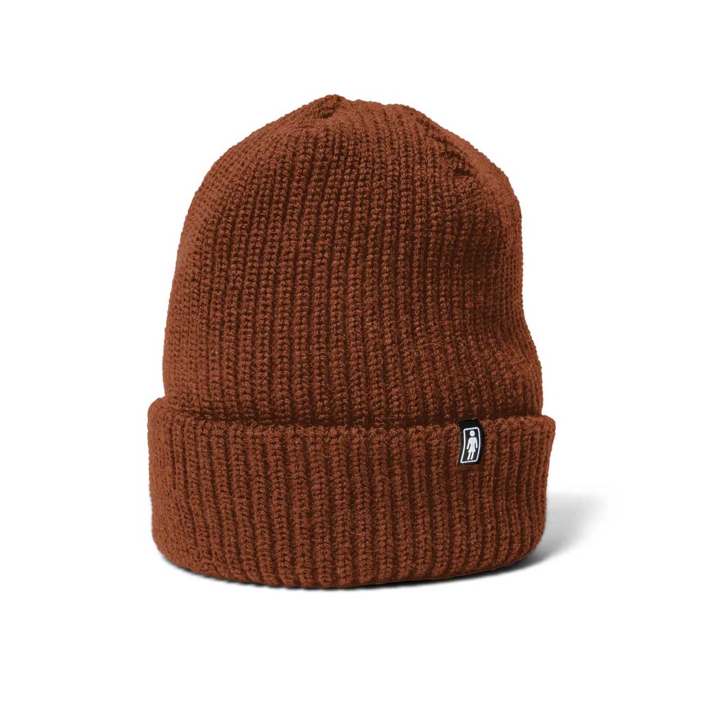 Girl's OG Clip Beanie - Rust Color Adjustable Winter Hat for Teens & Women - Perfect for Skiing, Snowboarding & Outdoor Activities