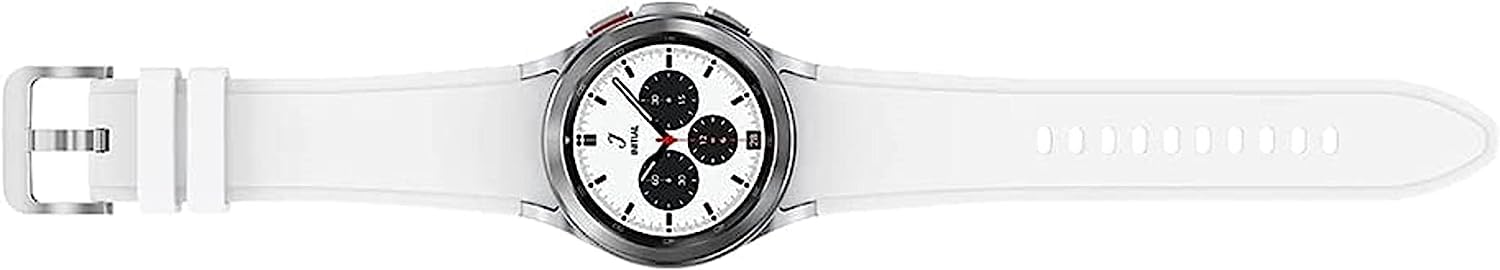 SAMSUNG Galaxy Watch 4 Classic 42mm Smartwatch (Black) with Bonus Band - ECG Monitor, Fitness & Sleep Tracker, GPS, Fall Detection, Bluetooth - US Version (Silver) | Perfect for Running, Workouts & Health Monitoring