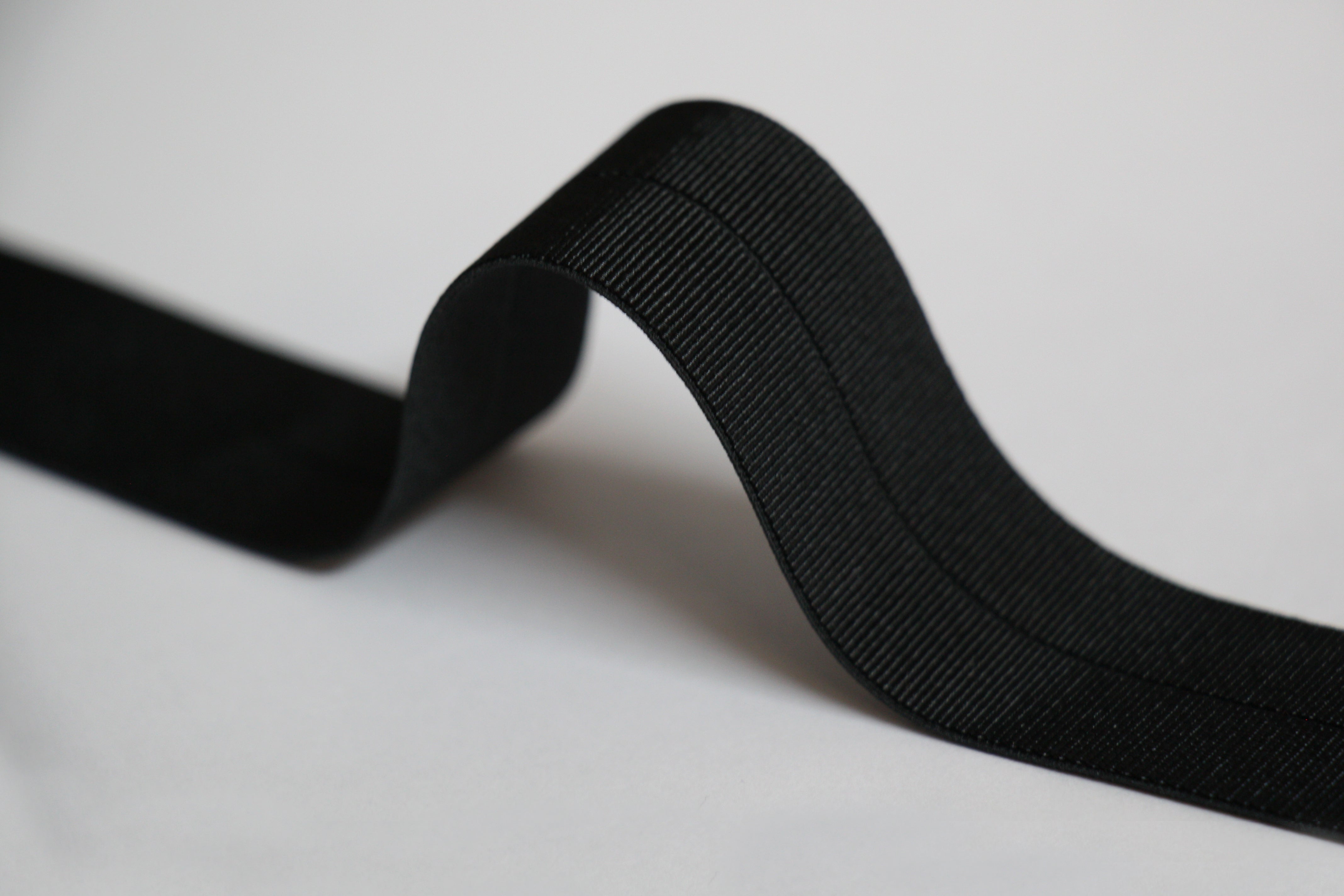 18mm Stretch Fold Over Elastic Binding - Black - Perfect for Sewing, DIY Crafts, and Waistbands