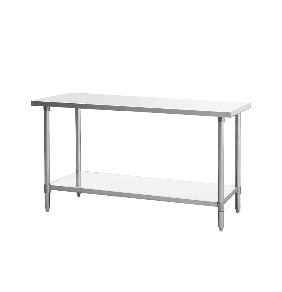 Atosa 30 x 30 Stainless Steel Work Table - Commercial Grade Food Prep Table for Restaurant Kitchen, Bakery & Catering - Heavy Duty SSTW 3030 Work Surface with Adjustable Feet