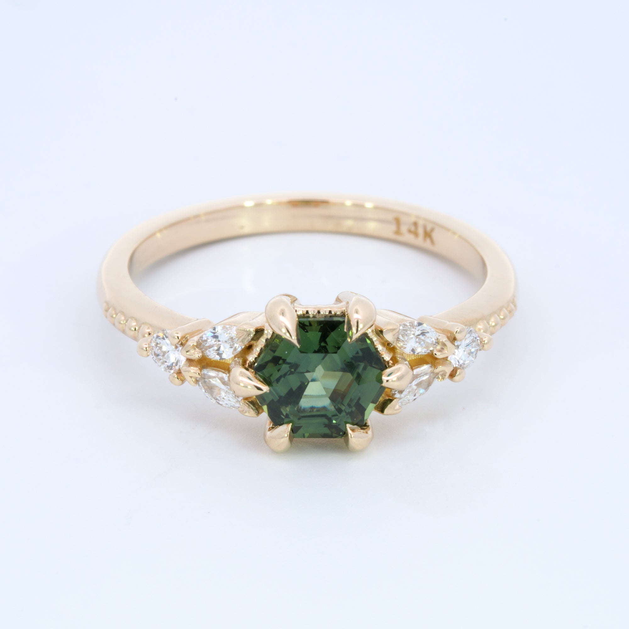 Magnolia Sapphire Ring for Women - Elegant Blue Gemstone Jewelry for Engagement, Wedding & Special Occasions