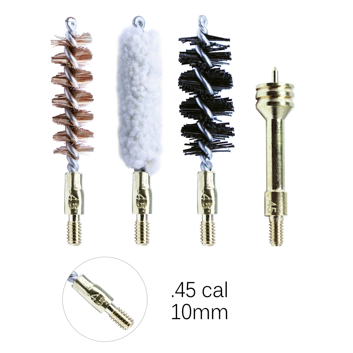 Premium Gun Cleaning Kit - Solid Brass Jag, Phosphor Bronze & Nylon Brushes, Chamber & Tornado Brushes | Complete Firearm Maintenance Set for Pistols, Rifles & Shotguns | Perfect for Hunting, Range Shooting & Gun Safety