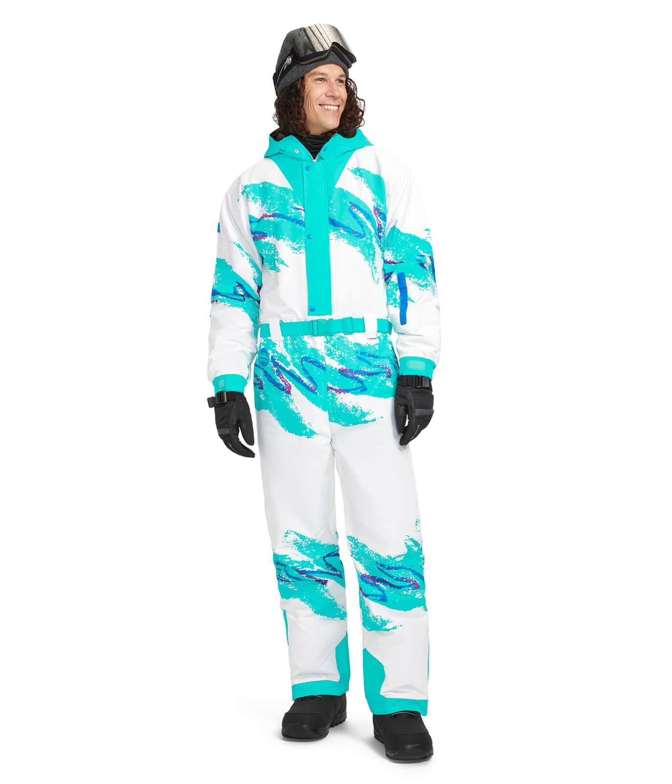 Retro Snow Suits for Men - Warm & Stylish One-Piece Ski Suit | Tipsy Elves Winter Wear - Perfect for Skiing, Snowboarding & Cold Weather Adventures