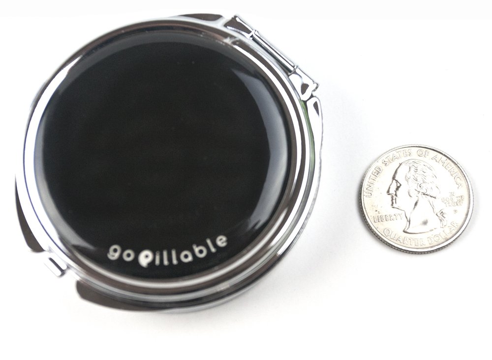 Black Single Compartment Pill Box - Compact Travel Pill Case for Purse or Pocket | Perfect Medication Organizer for Daily Use & On-the-Go