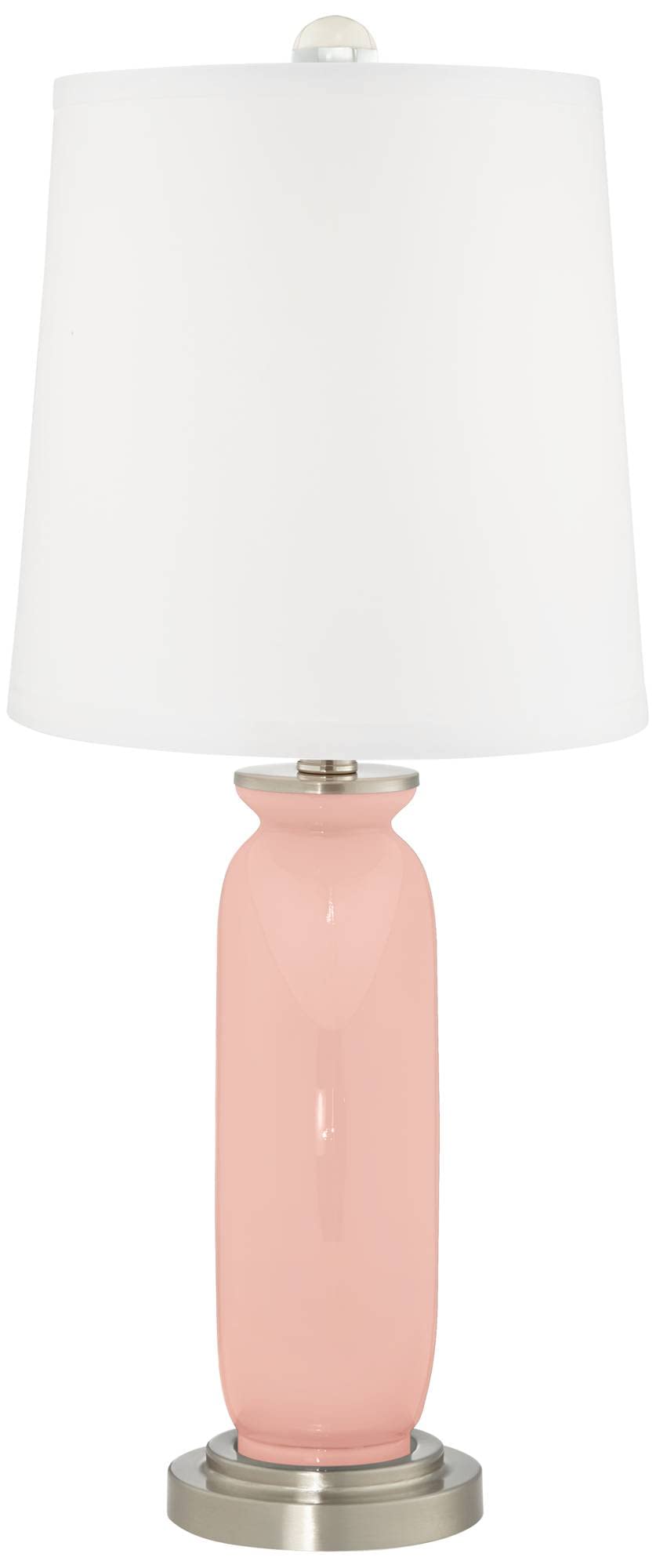 Rose Pink Carrie Table Lamp Set of 2 with Dimmers - Modern Bedside Lighting for Bedroom, Living Room & Office Decor