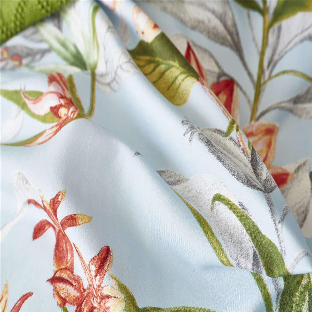 TOPCHANCES Botanical Printed Comforter Set - 100% Microfiber Bedding Set (Twin, Color #7988) | Soft & Breathable Duvet Cover for Kids, Teens & Guest Rooms | Perfect for Spring & Summer Bedding
