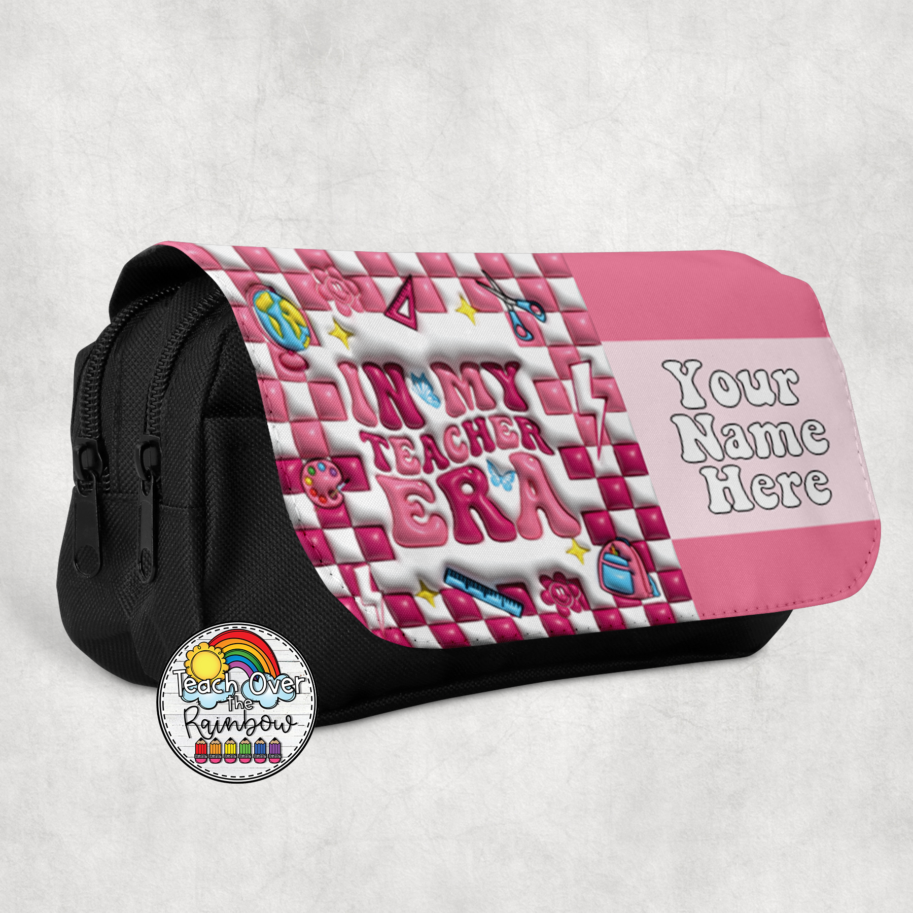 Teacher Era Large Pencil Pouch - Spacious School Supply Organizer for Students, Teachers & Office Use - Perfect for Pens, Markers, Art Supplies & Stationery Storage
