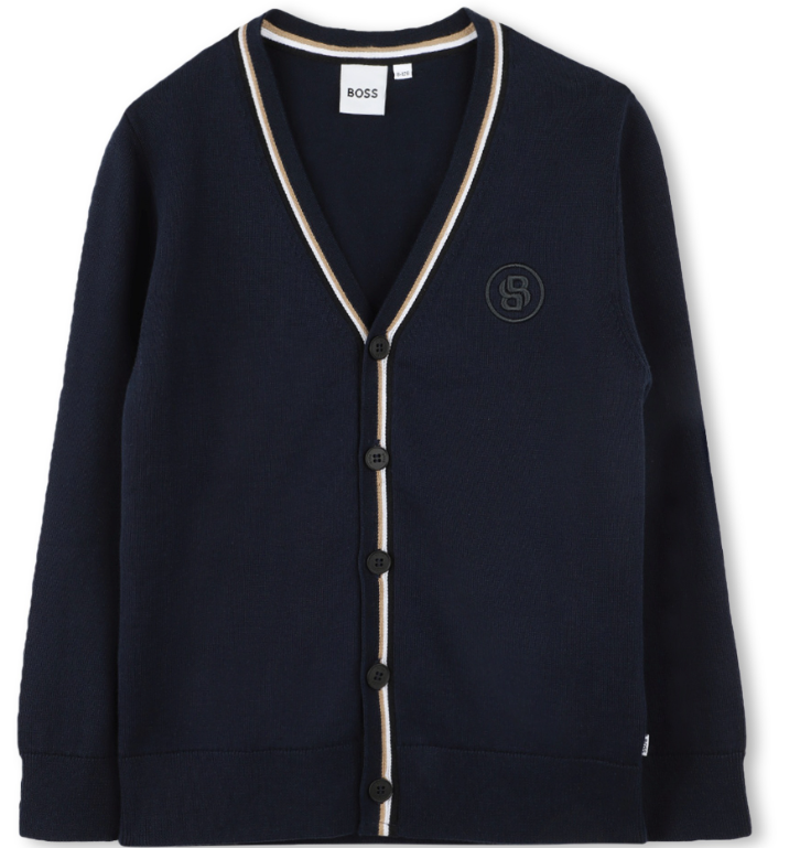HUGO BOSS Men's Slim Fit Knit Cardigan - Lightweight Casual Sweater for Business & Office Wear | Perfect for Fall & Winter Layering