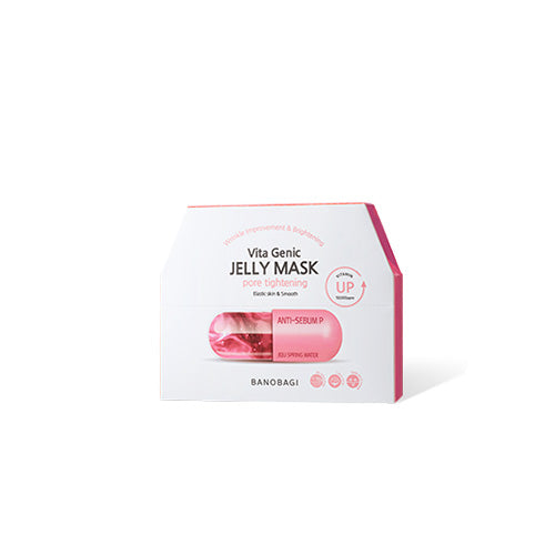 BANOBAGI Vita Genic Jelly Mask for Pore Tightening - 30g x 10 Sheets | Korean Skincare for Clear & Smooth Skin | Perfect for Daily Hydration & Night Routine