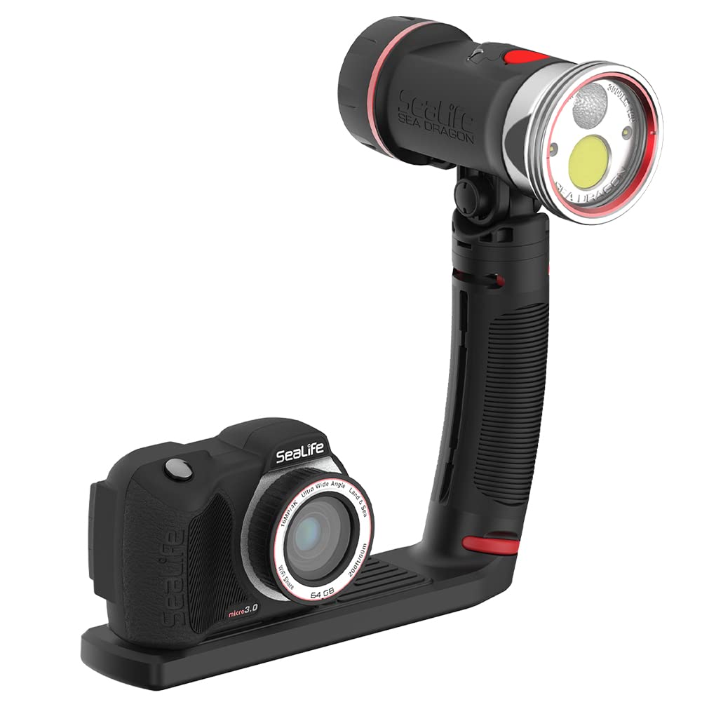 SEALIFE Micro 3.0 Pro Underwater Camera with Sea Dragon 3000SF Dual Beam LED Light - 3000 Lumens for Scuba Diving, Snorkeling & Marine Photography (Video & Photo)