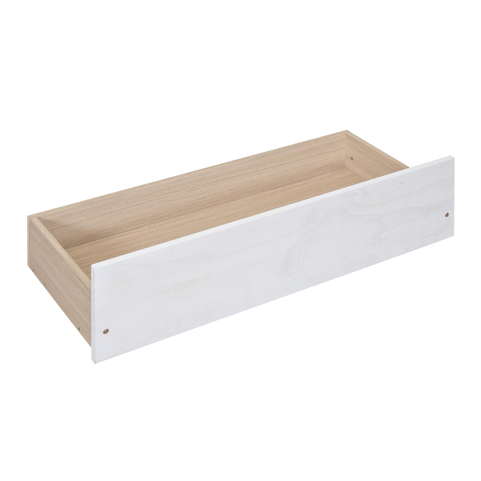 Polibi Full Size Canopy Bed Frame with 2 Storage Drawers - Solid Wood Four Poster Design with Headboard - No Box Spring Needed in White - Perfect for Master Bedroom, Guest Room & Bohemian Bedroom Decor