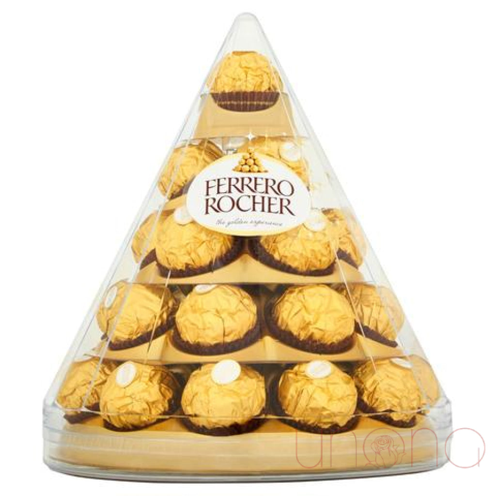 Ferrero Rocher Pyramid Chocolates - Premium Hazelnut Chocolate Gifts for Holidays, Parties & Special Occasions | Perfect for Valentine's Day, Christmas & Corporate Gifting