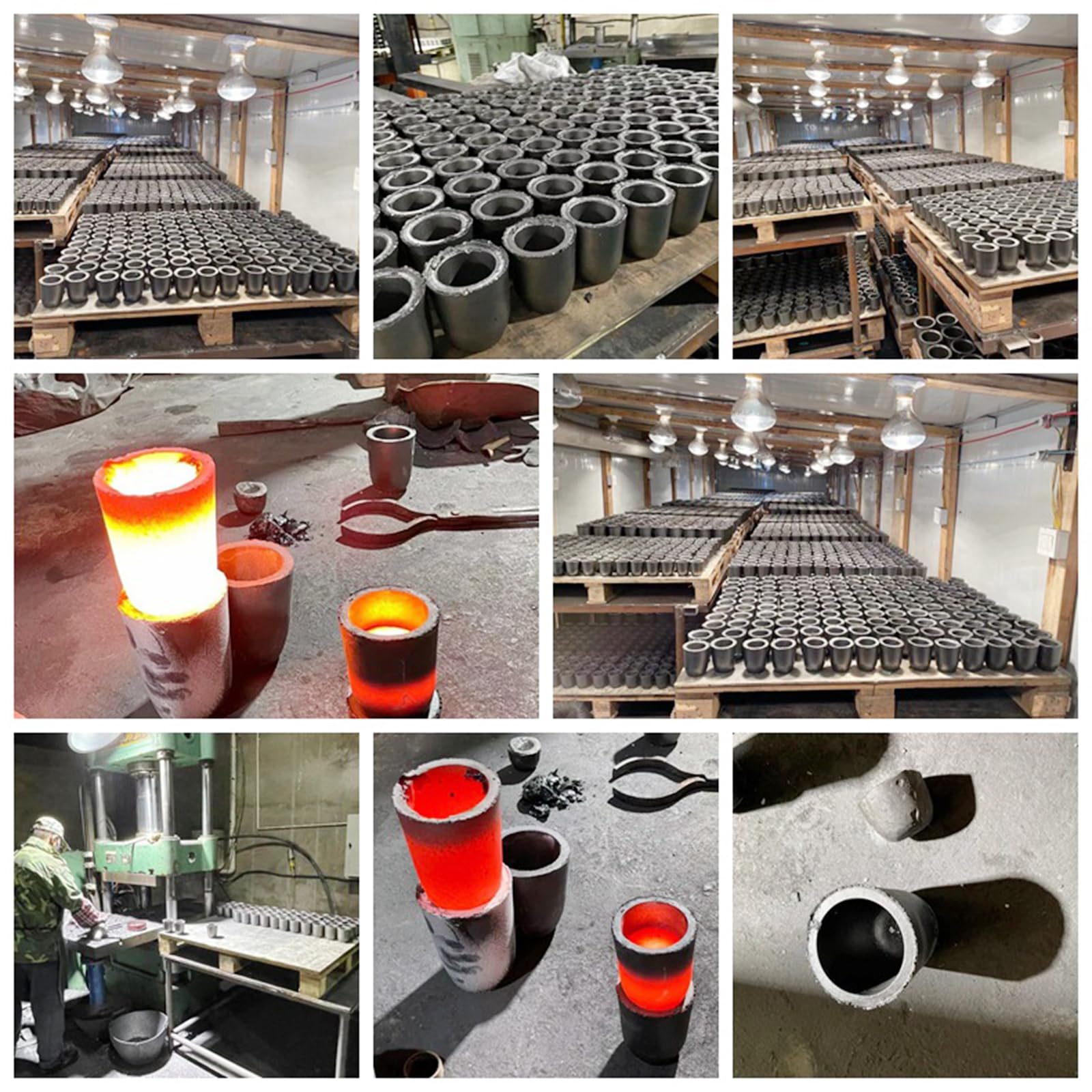 High-Quality Clay Graphite Crucible & Silicon Carbide Crucible for Melting Gold, Silver, Copper, Brass, Aluminum (0.8KG-1KG) - Perfect for Metal Casting, Refining, Jewelry Making & DIY Projects