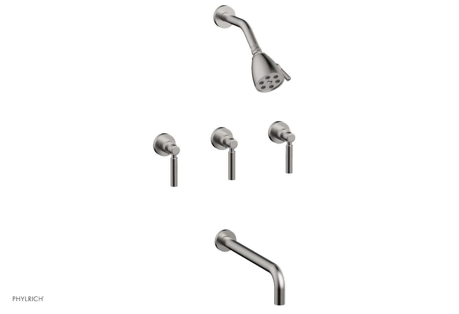 Premium 3-Handle Tub and Shower Faucet Set with 12