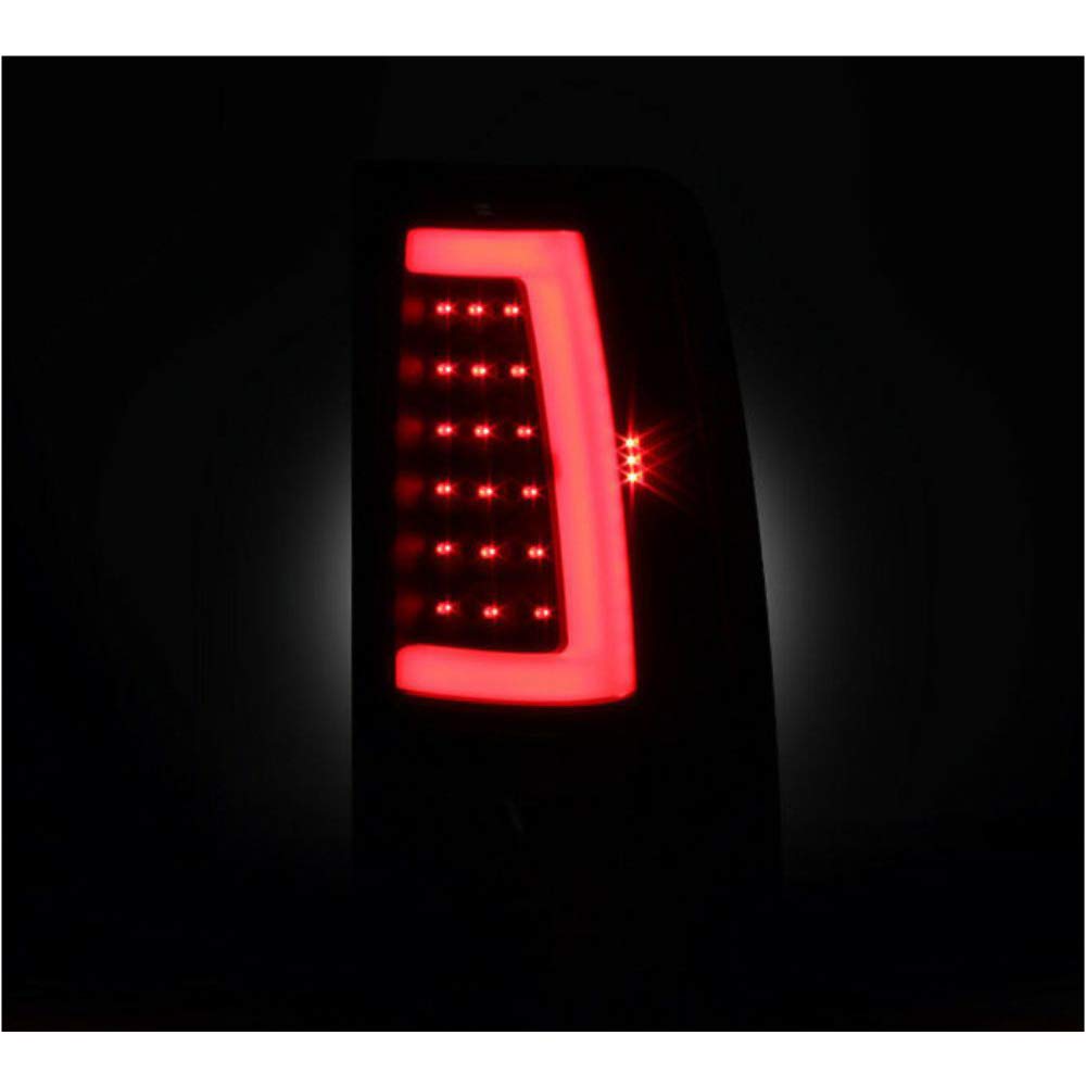 1999-2007 Chevy Silverado & GMC Sierra Smoked LED Tail Lights - Black Housing, DOT Approved, Plug & Play Installation - Perfect for Off-Roading, Truck Customization & Night Driving