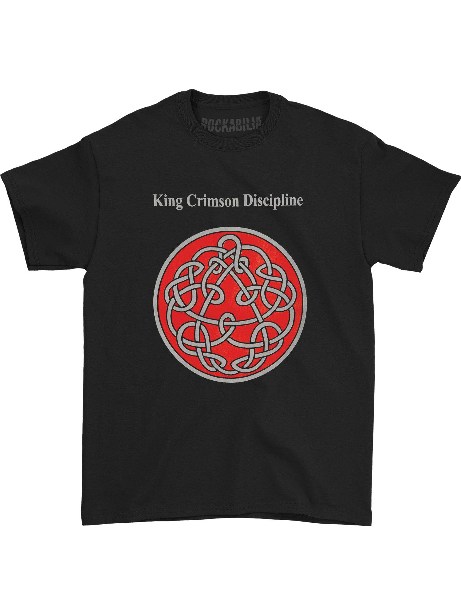 King Crimson Men's Discipline Black Cotton T-Shirt - Soft Vintage Band Tee for Casual Wear & Music Fans