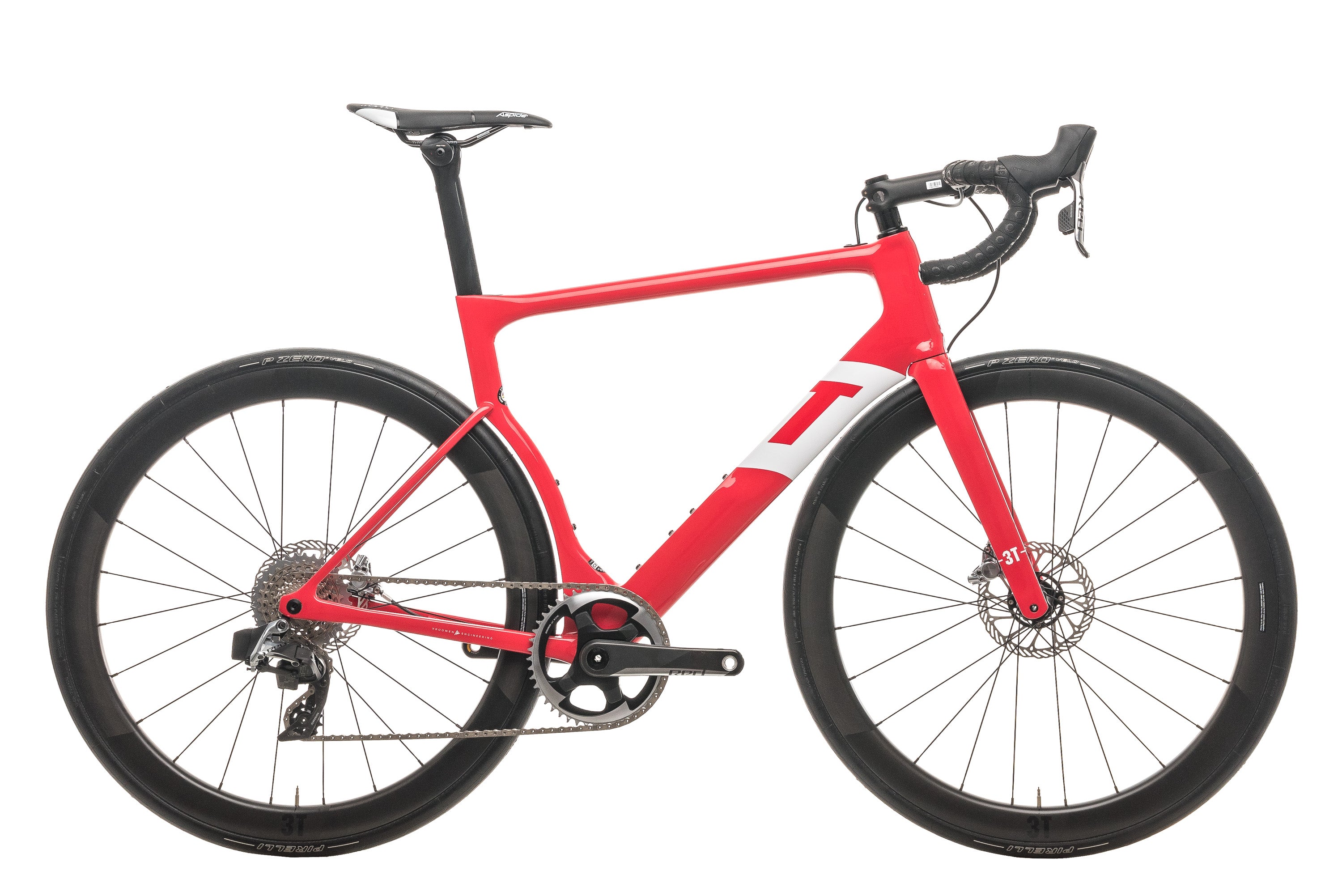 2020 3T Strada Team Red AXS eTap Road Bike - Large Size | High-Performance Carbon Frame, Wireless Shifting | Perfect for Racing, Endurance & Long-Distance Cycling