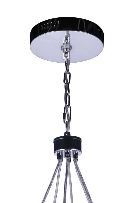 Craftmade Context 6-Light LED Chandelier - Modern Crystal Ceiling Light Fixture for Dining Room, Living Room & Bedroom - Energy Efficient Dimmable Lighting for Home Decor