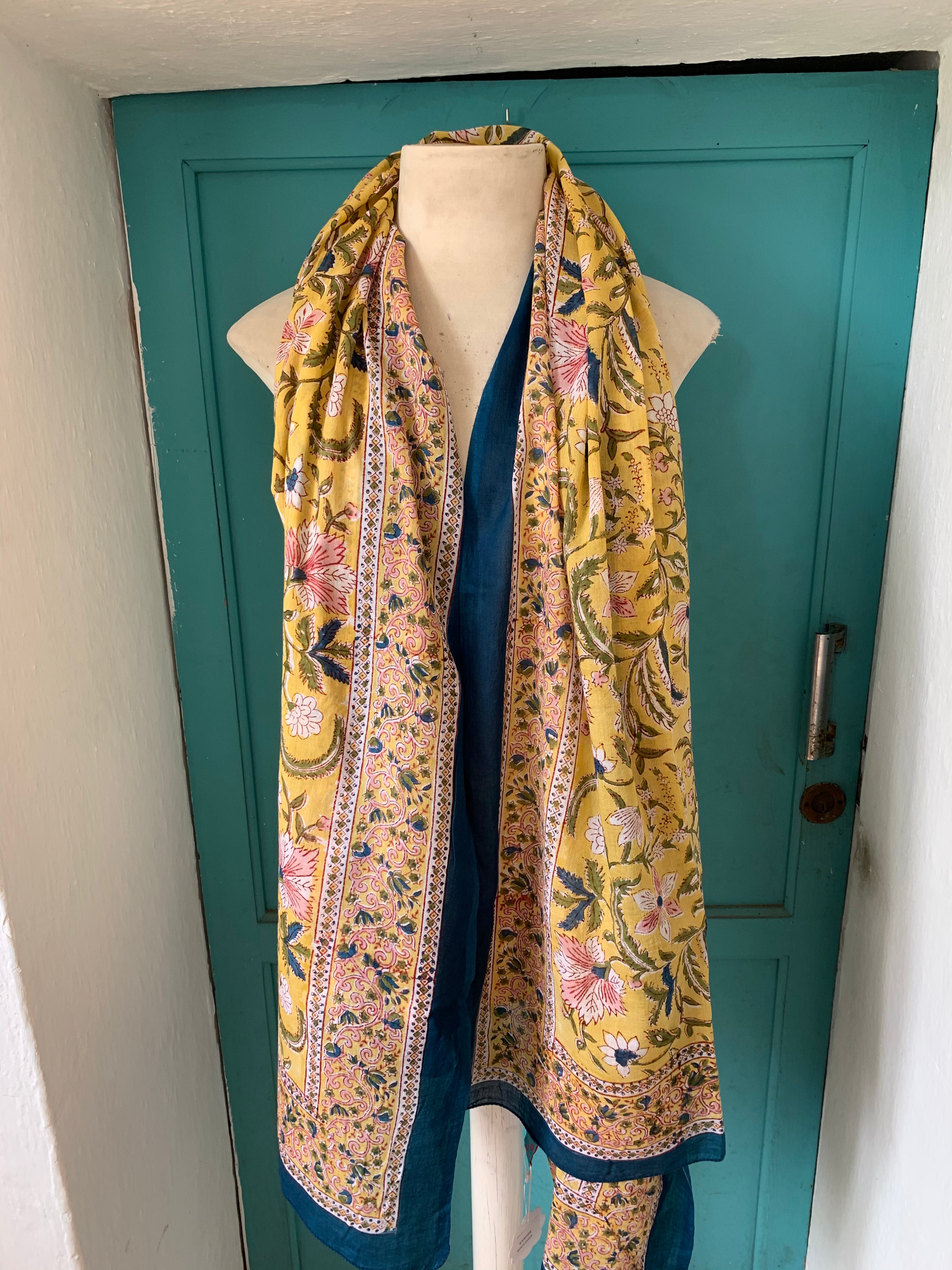 Hand Block Printed Cotton Sarong Pareo - New Collection for Beach, Pool & Summer Fashion | Lightweight & Stylish Cover-Up