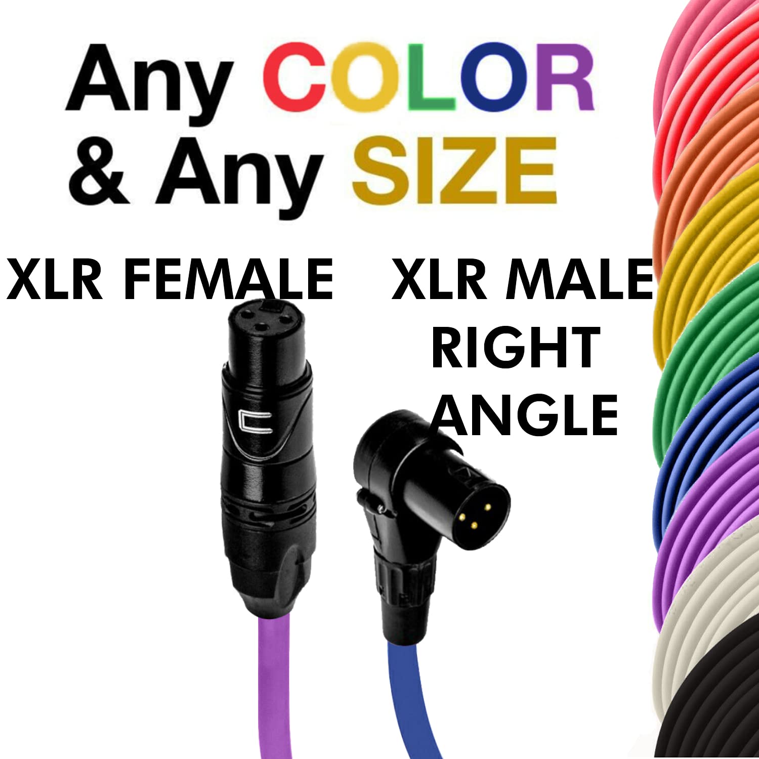 Professional 25ft Pink Balanced XLR Cable - Female to Right Angle Male 3-Pin Microphone Connector for Powered Speakers, Audio Interfaces & Mixers - Perfect for Live Performances, Studio Recording & DJ Setups