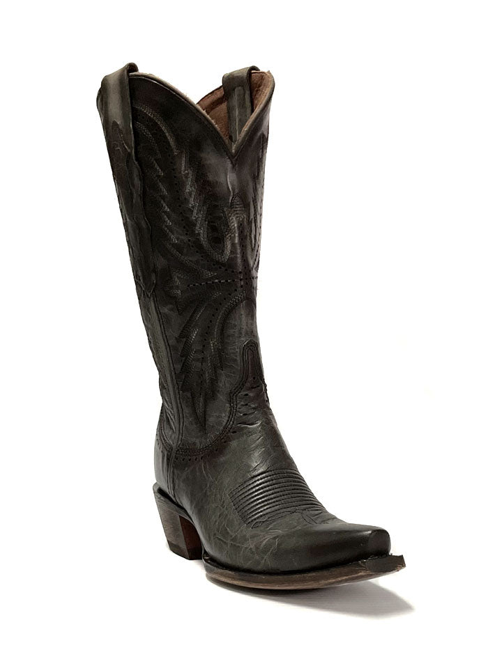 Lucchese Women's MARCELLA Western Boots in Anthracite Grey - Stylish Cowgirl Boots for Riding, Country Fashion & Everyday Wear (Model M5066.S54)