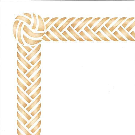 Braided Border & Knot Furniture Stencil - DIY Wood Decor Painting Template for Cabinets, Tables & Home Decor Projects | Perfect for Farmhouse, Rustic & Boho Style Furniture Makeovers