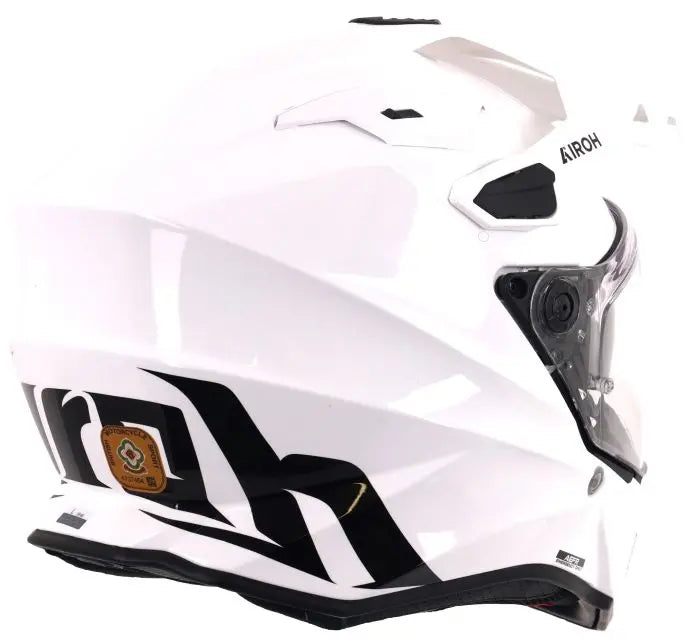 Airoh Commander 2 Gloss White Motorcycle Helmet - DOT & ECE Certified Full Face Helmet for Street Biking, Racing & Cruising - Lightweight & Ventilated for Comfort & Safety