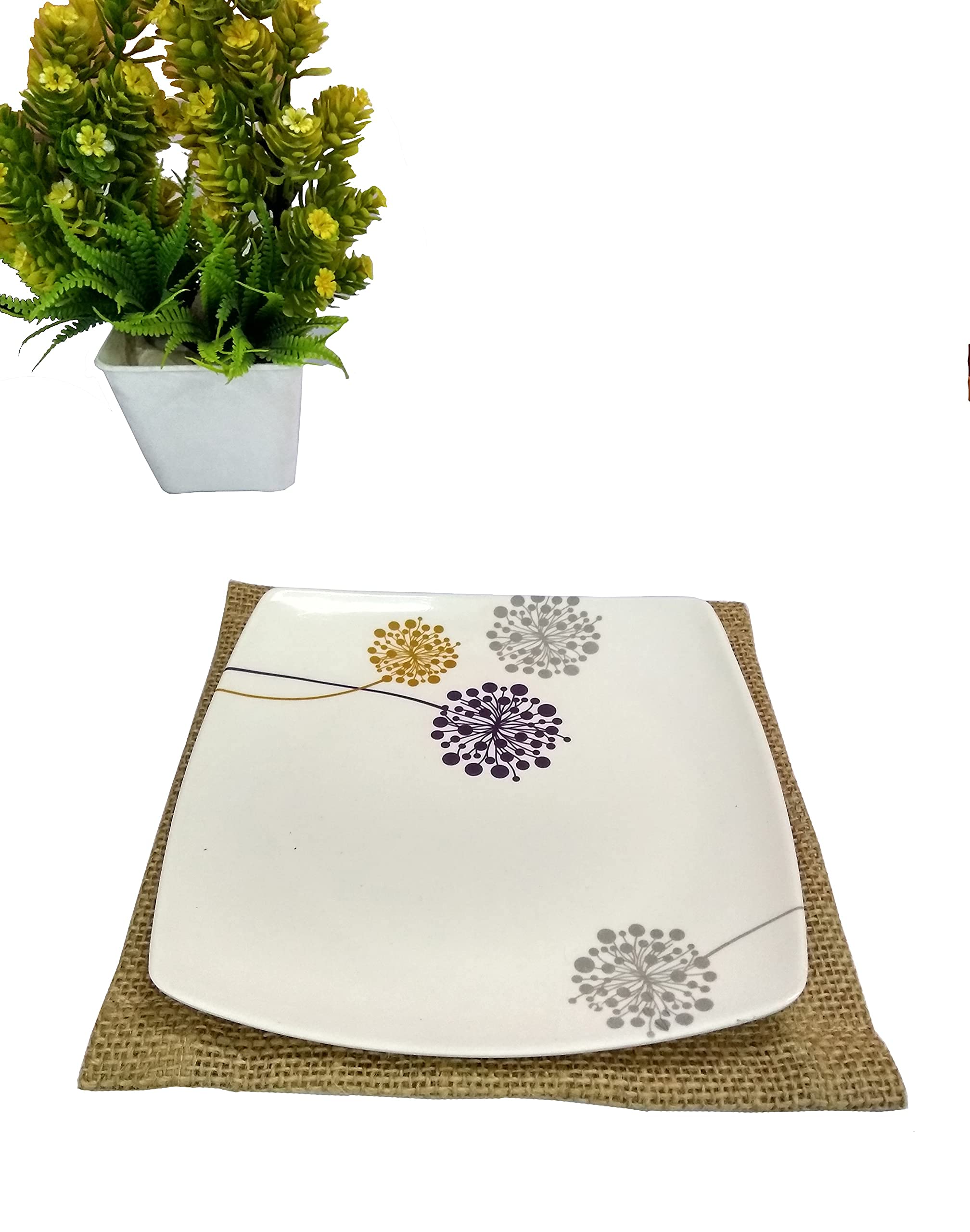 Handmade Eco-Friendly Rattan Jute Square Placemats for Dining Table - 8