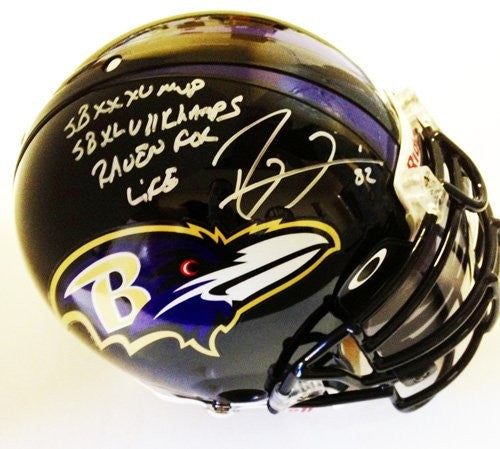 Ray Lewis Autographed Baltimore Ravens Helmet - Limited Edition of 52 with Face Mask & Visor - Perfect for NFL Collectors, Sports Memorabilia Displays & Ravens Fan Gifts
