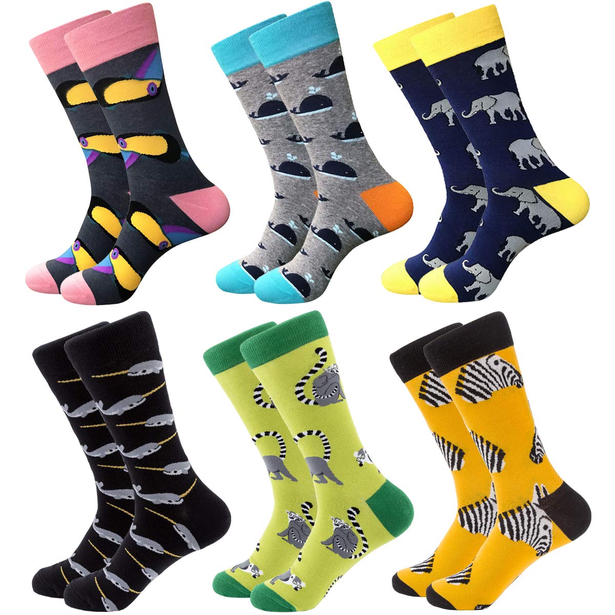 Funny Christmas Socks for Men & Women - Winter Novelty Crew Dress Socks with Crazy Holiday Designs | Perfect Gift for Xmas Parties & Cozy Winter Wear