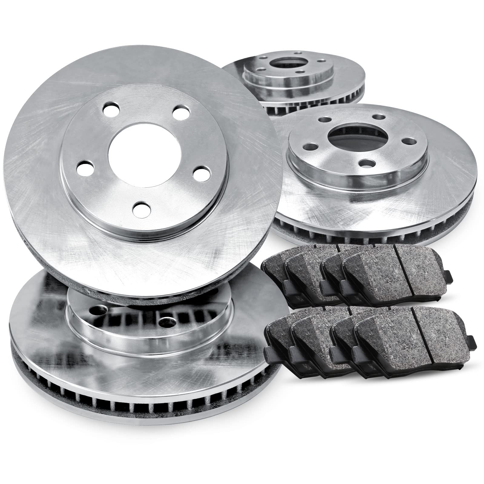 R1 Concepts Premium Ceramic Brake Pads and Rotors Kit - Front & Rear Brake System for 2016-2020 Audi TT Quattro | High-Performance Braking for Daily Driving & Sporty Road Trips