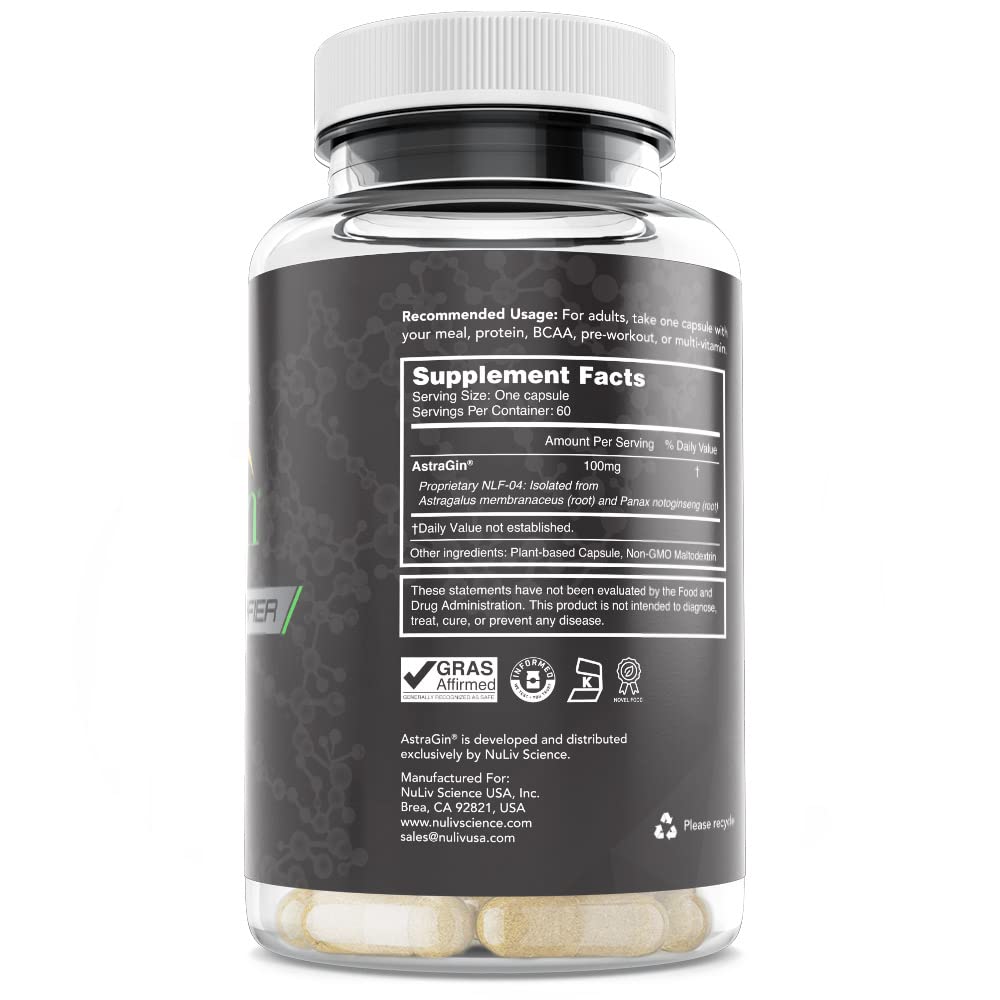 AstraGin Maximum Bioavailability Enhancer for Pre-Workout Supplements, BCAA & Protein Powder | Boost Nutrient Absorption for Fitness & Muscle Recovery