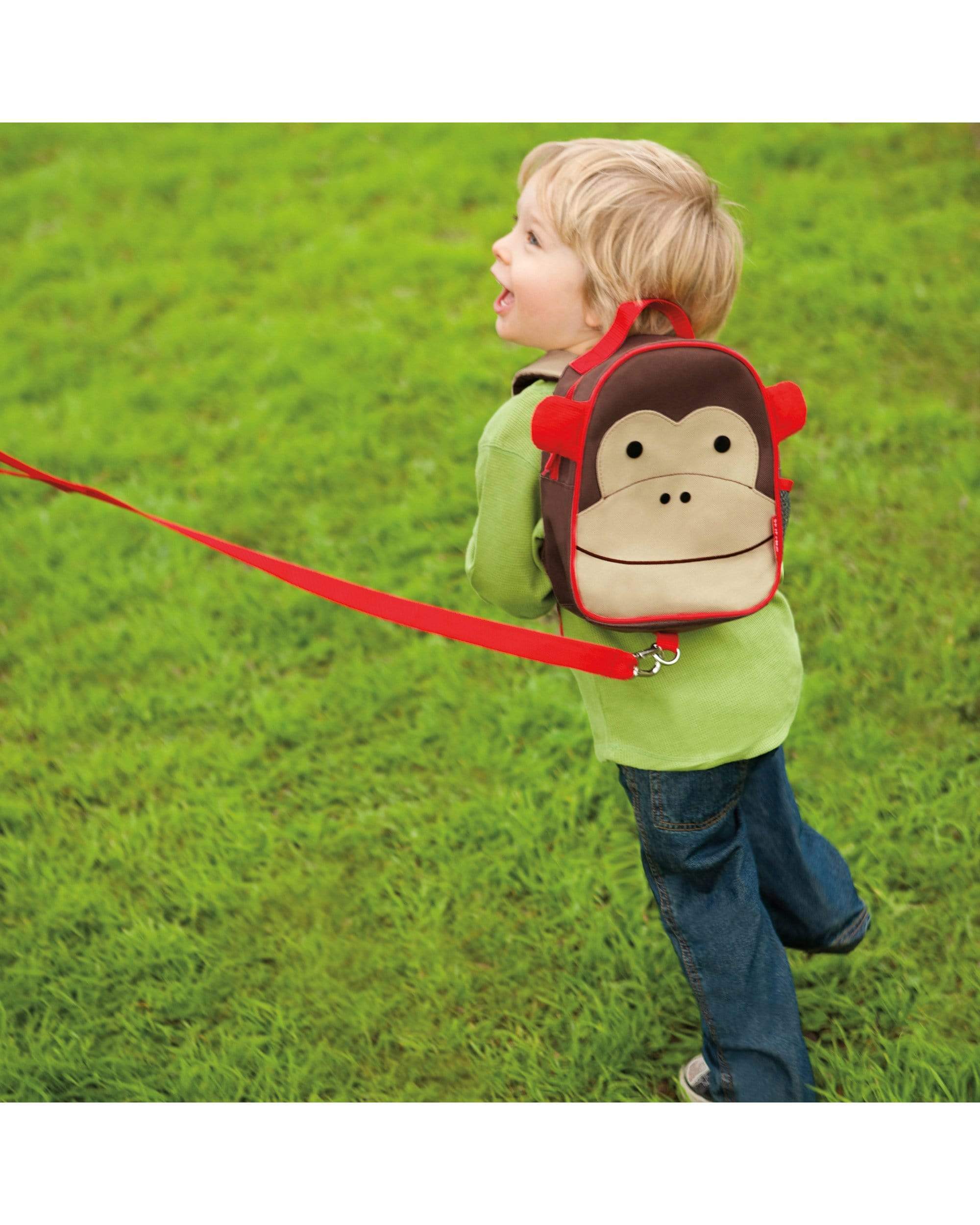 Skip Hop Zoo Mini Backpack with Safety Harness for Toddlers - Cute Animal-Themed Kids Travel Bag for Daycare, Preschool & Outdoor Adventures