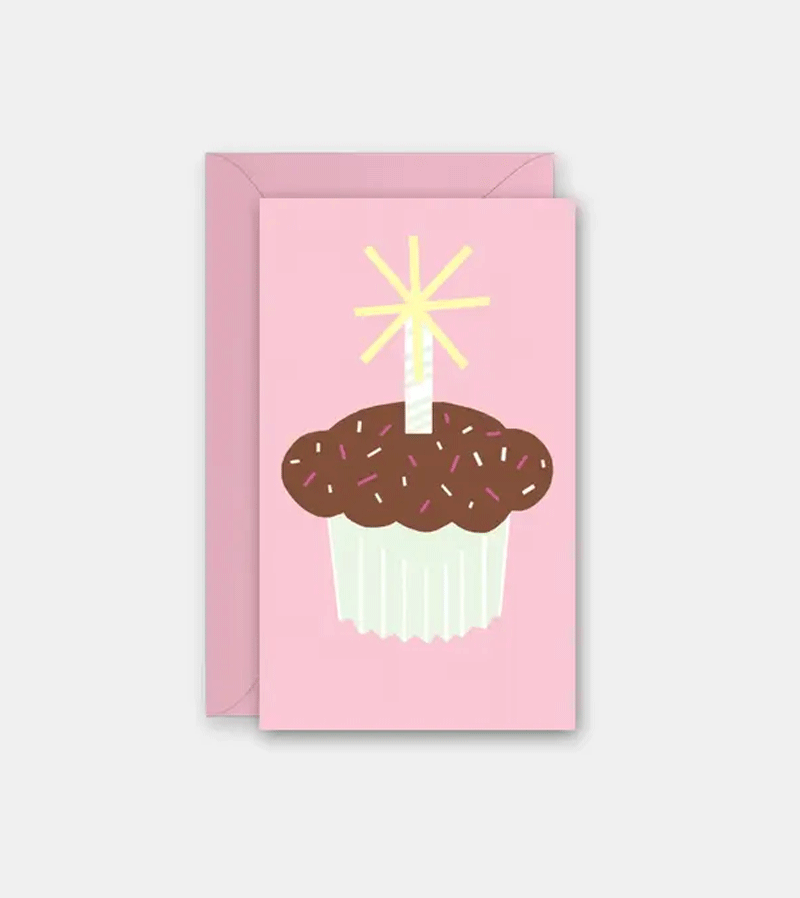 Rock Scissor Paper Mini Chocolate Cupcake Greeting Card - Perfect for Birthdays, Thank You Notes & Special Occasions