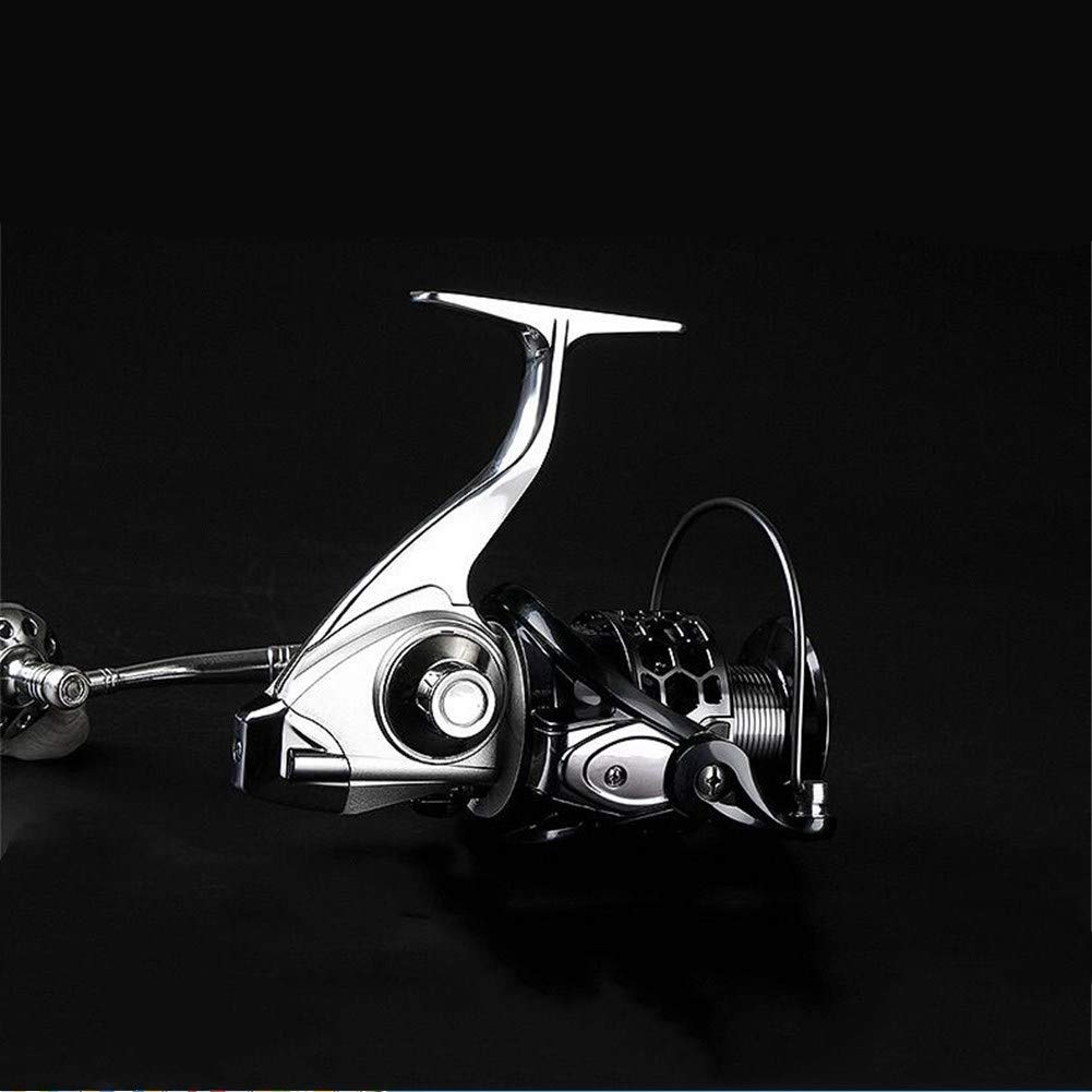 Premium Spinning Fishing Reel - 7000 Size Full Metal Saltwater Resistant Fishing Reel with Smooth Axis for Surf, Pier and Deep Sea Fishing - Ideal for Bass, Trout and Saltwater Game Fish