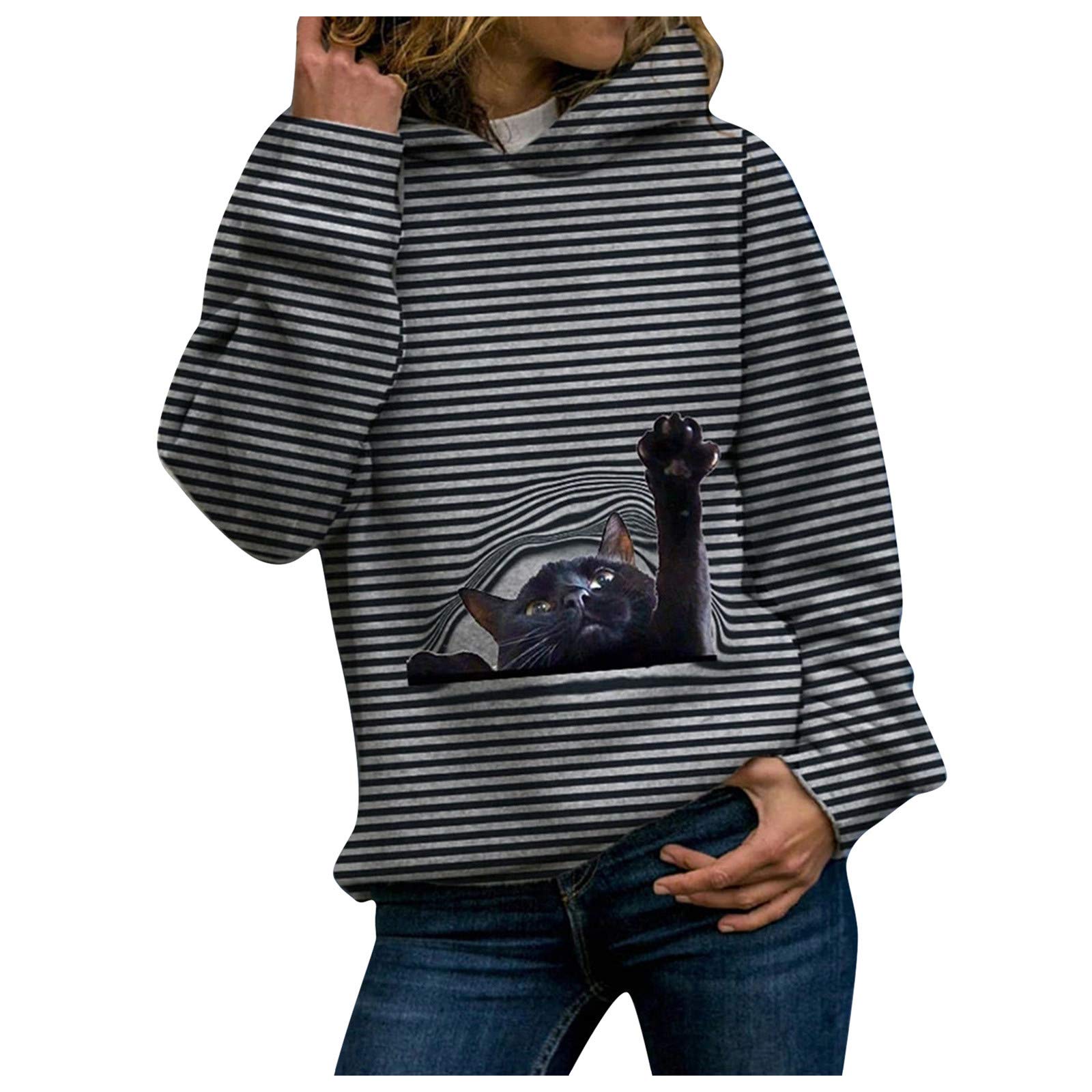 Miximx Women's Lightweight Zip-Up Hoodie with Heart Print - Long Sleeve Fashion Hooded Sweatshirt for Halloween & Casual Wear | Perfect for Fall Outfits, Costume Parties & Everyday Comfort