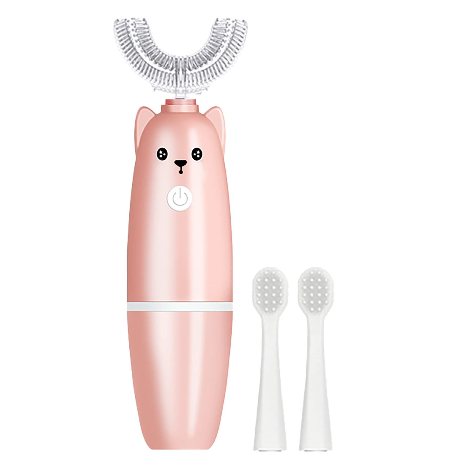 Kids Electric Toothbrush - U-Shaped Automatic Toothbrush with 2 Brush Heads & 360° Silicone Bristles for Gentle Teeth Cleaning & Whitening | Perfect for Toddlers & Children's Daily Oral Care Routine