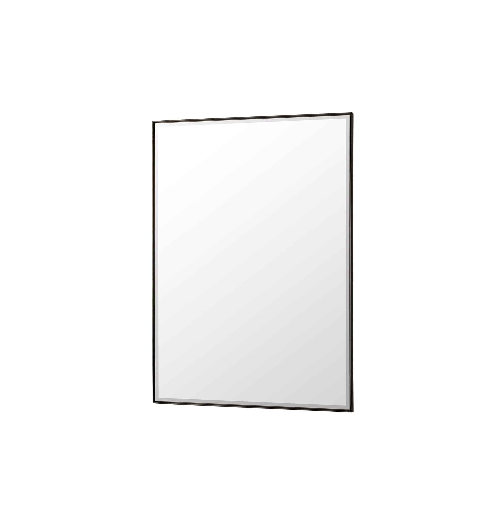Rohe 30-Inch Wall Mirror in Matte Black - Modern Framed Bathroom & Bedroom Decor for Home & Office