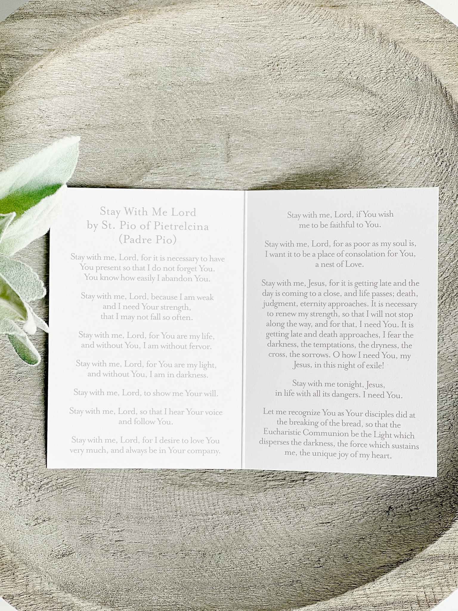 Stay With Me Lord Prayer Card - Religious Christian Devotional Card for Comfort, Faith & Strength - Perfect for Worship, Bible Study & Gifting